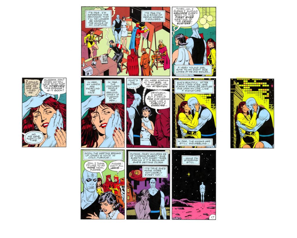 Figure 3: Watchmen 3:4/1 (left), 4:17 (center), and 4:18/5 (right).
